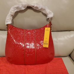 Authentic Brand New Tory burch Never Used red color hobo handbag