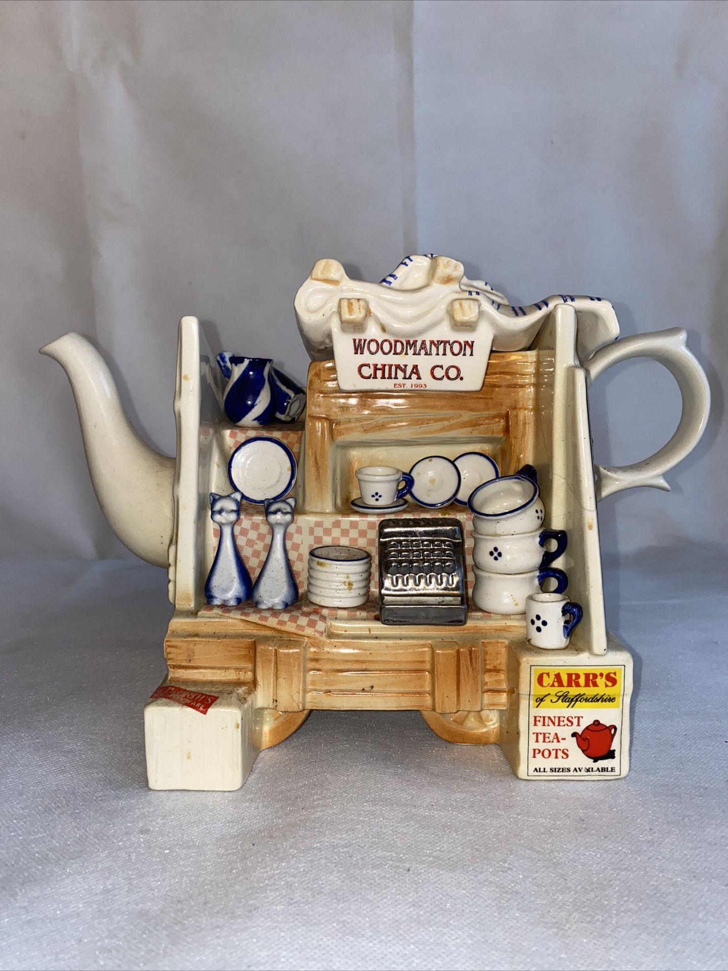 Signed Paul Cardew Limited Edition Signed Teapot Market Stall Woodmanton