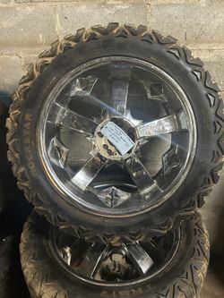 22” velocity vw200 chrome wheel and tire set