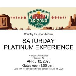 Saturday Platinum Country Thunder With RSVP Parking 