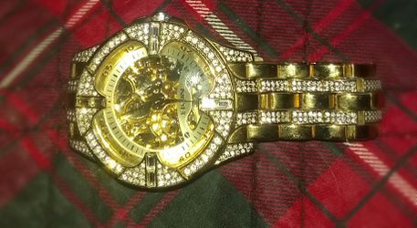 Men s Elgin Automatic Skeleton Gold Watch for Sale in Salina KS OfferUp