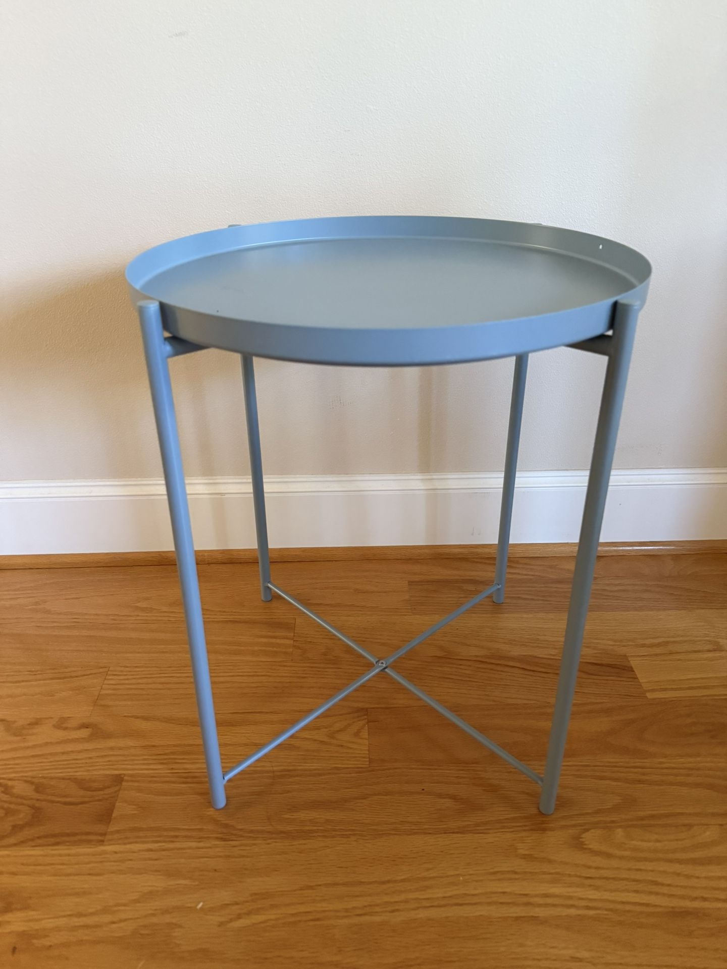Round Metal Tray End Table Side Table