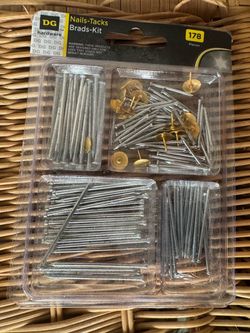 DG Hardware Nails Tacks Brads Kit 178 Pieces