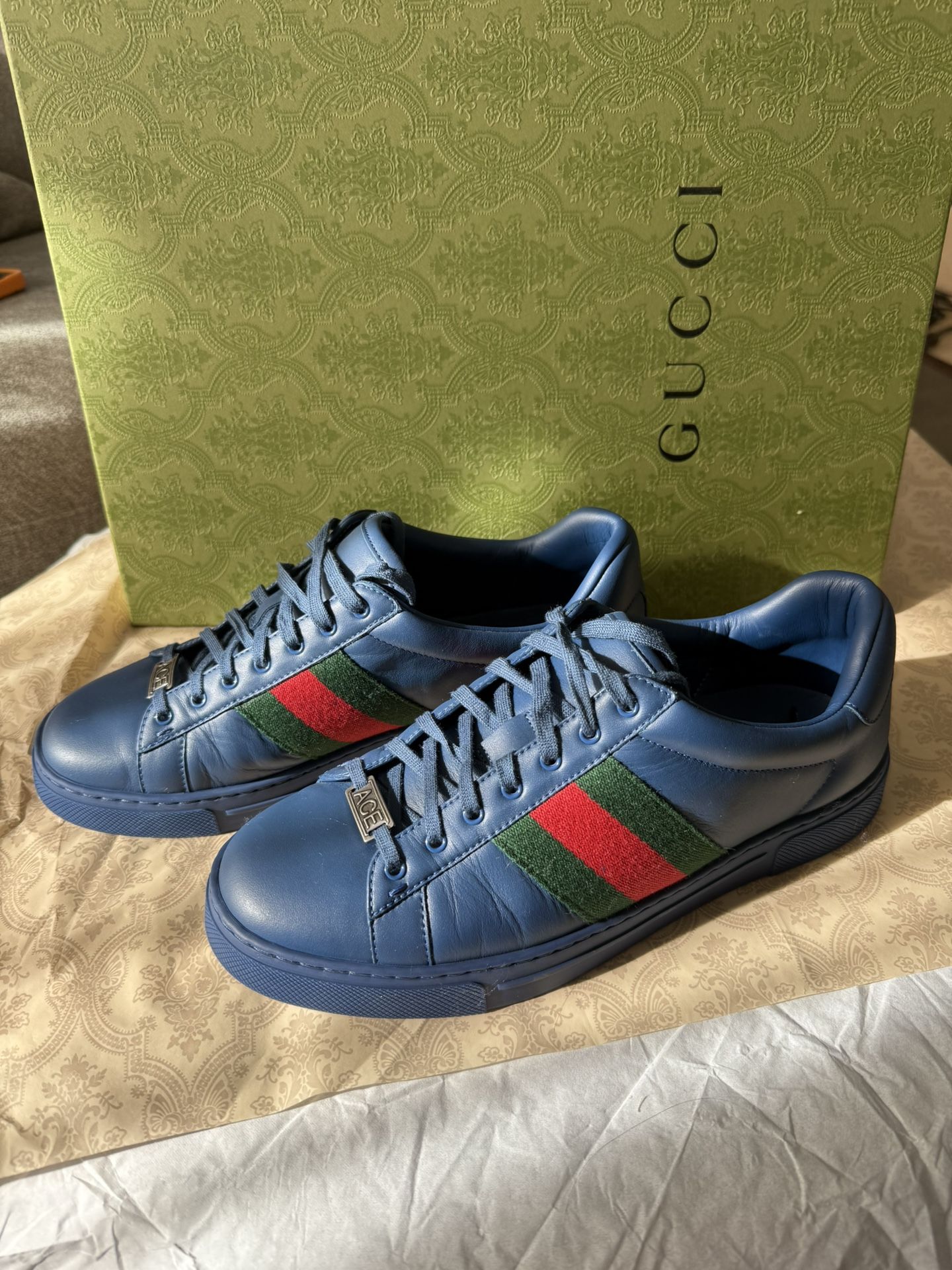 🔥 Gucci Ace leather low trainers