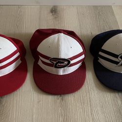 Vintage baseball Striped MLB 2015 All Star Game Caps Philadelphia Phillies, Milwaukee Brewers And Arizona Diamondbacks