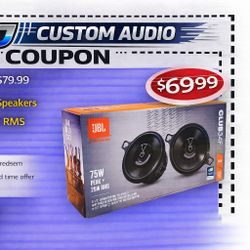 JBL Club Series 34F Car Speakers 1-Set 3 1/2" 2-Way Coaxial Speaker System 75 Watts 🚨 Payment Options Available 🚨 No Credit Needed 🚨 