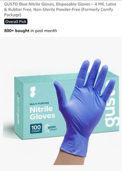 Blue Nitrile Gloves  Multi Purpose 100 Count M Size
Latex Free, Powder Free, Non-Sterile, Fits either hand