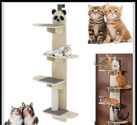 over-the-door cat tree and climbing tower