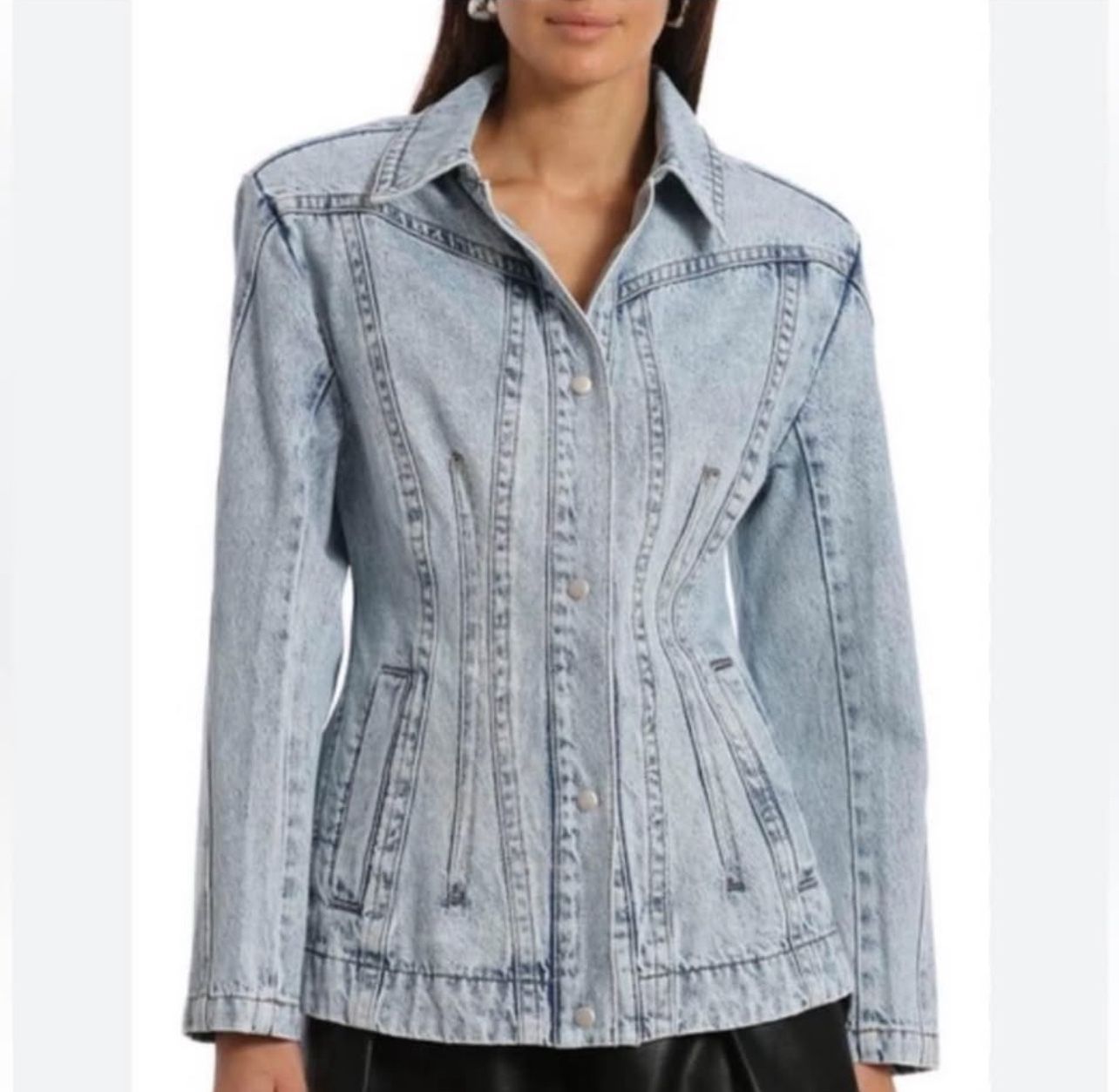 Avec Les Filles Oversized Corset Seam Jacket  Size Small 