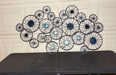 Silver Metal Industrial Wall Decor 34 in. x 60 in.
