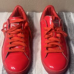 Puma Basket Classic Patent Emboss sneaker in red