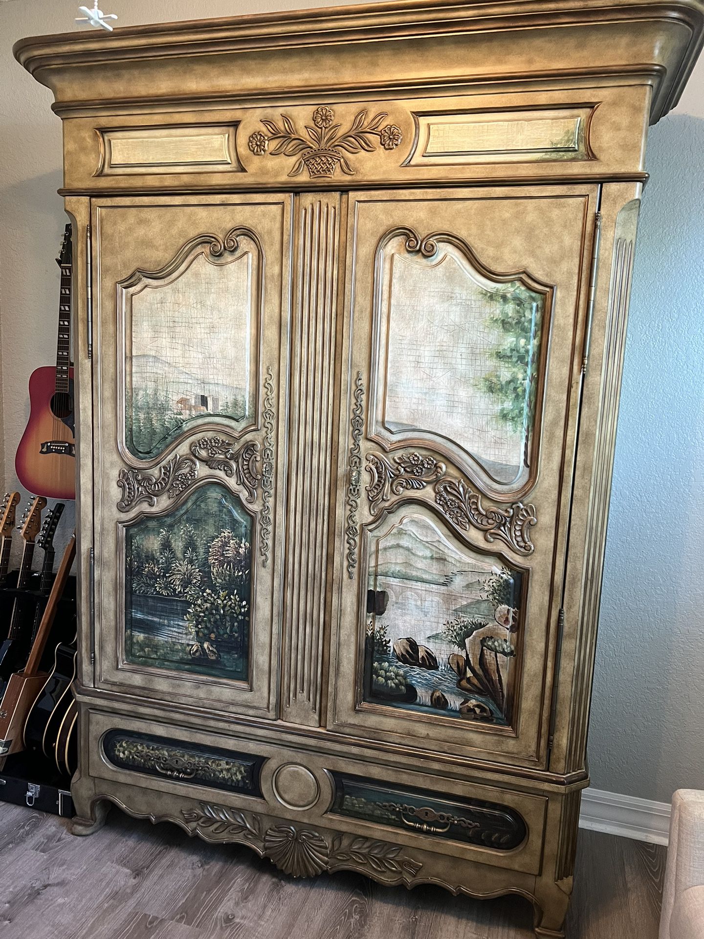 Custom Painted armoire 