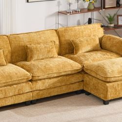 Sectional Gold Sofa