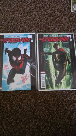 Ultimate Spider-Man Miles #1, #2 Signed by creators