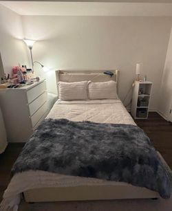 Full size bed and 10 inch memory foam mattress
