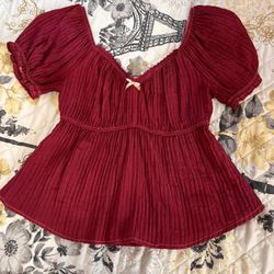 Red Baby Doll Top