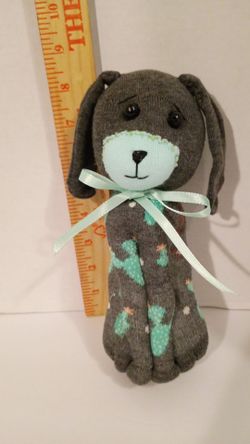 Handmade Sock Dog Stuffed Animal