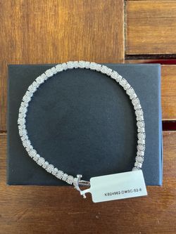 Natural Diamond Silver Bracelet