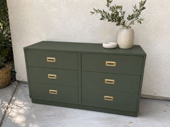 Everwood Olive Six Drawer Dresser