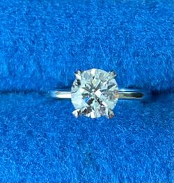 DIAMOND SOLITAIRE 2.02CT 14K WHITE BAND