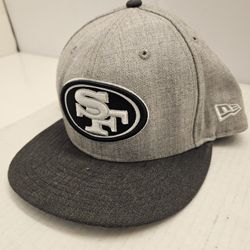 New Era San Francisco 49ers Grey Fitted Hat 7 1/2 – Rare / Hard to Find