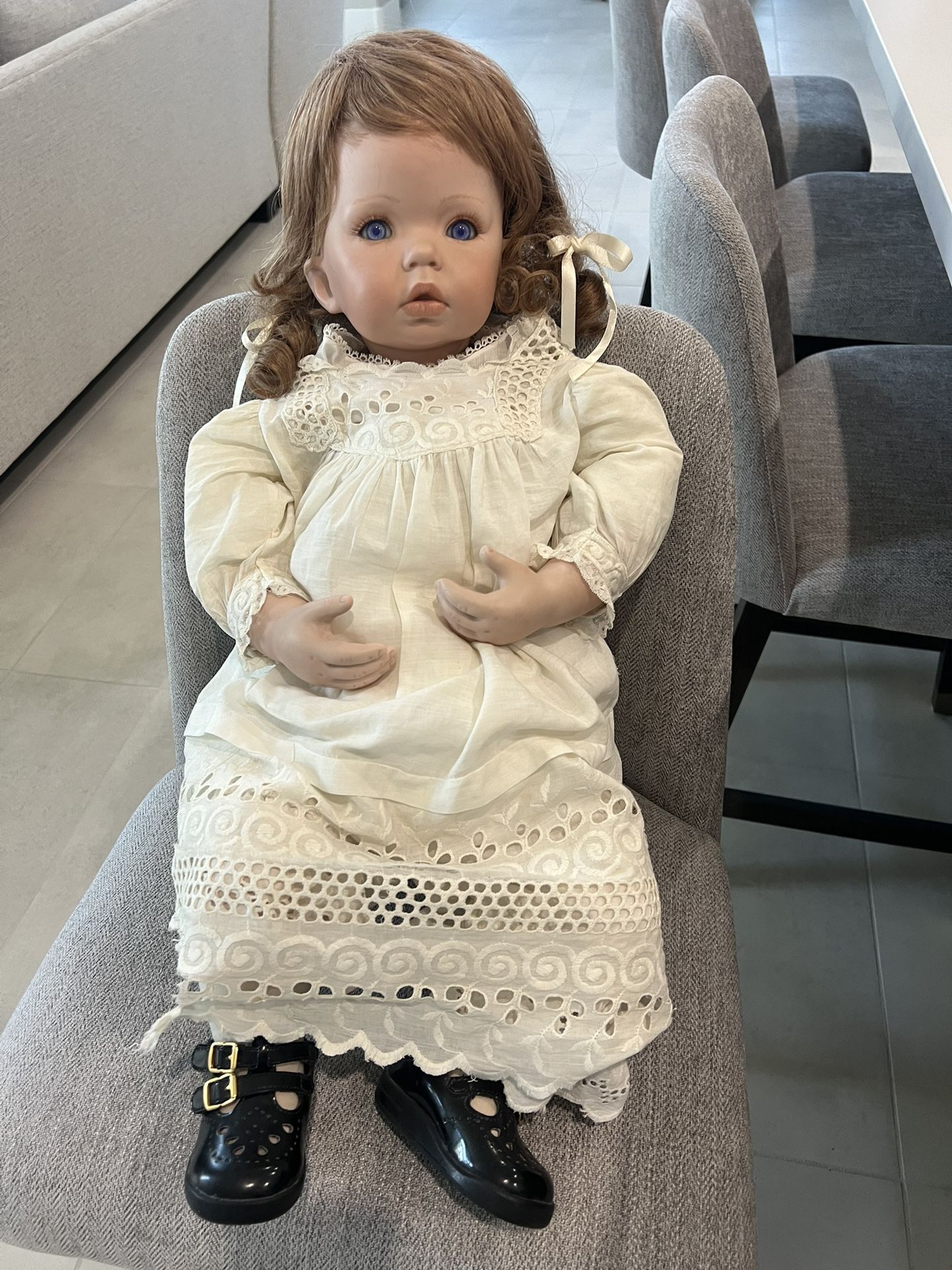 Vintage Porcelain and Cloth Doll