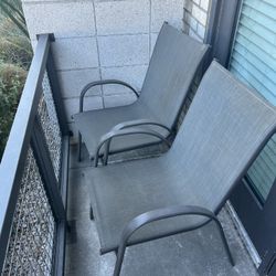 2 Patio Chairs Blue 