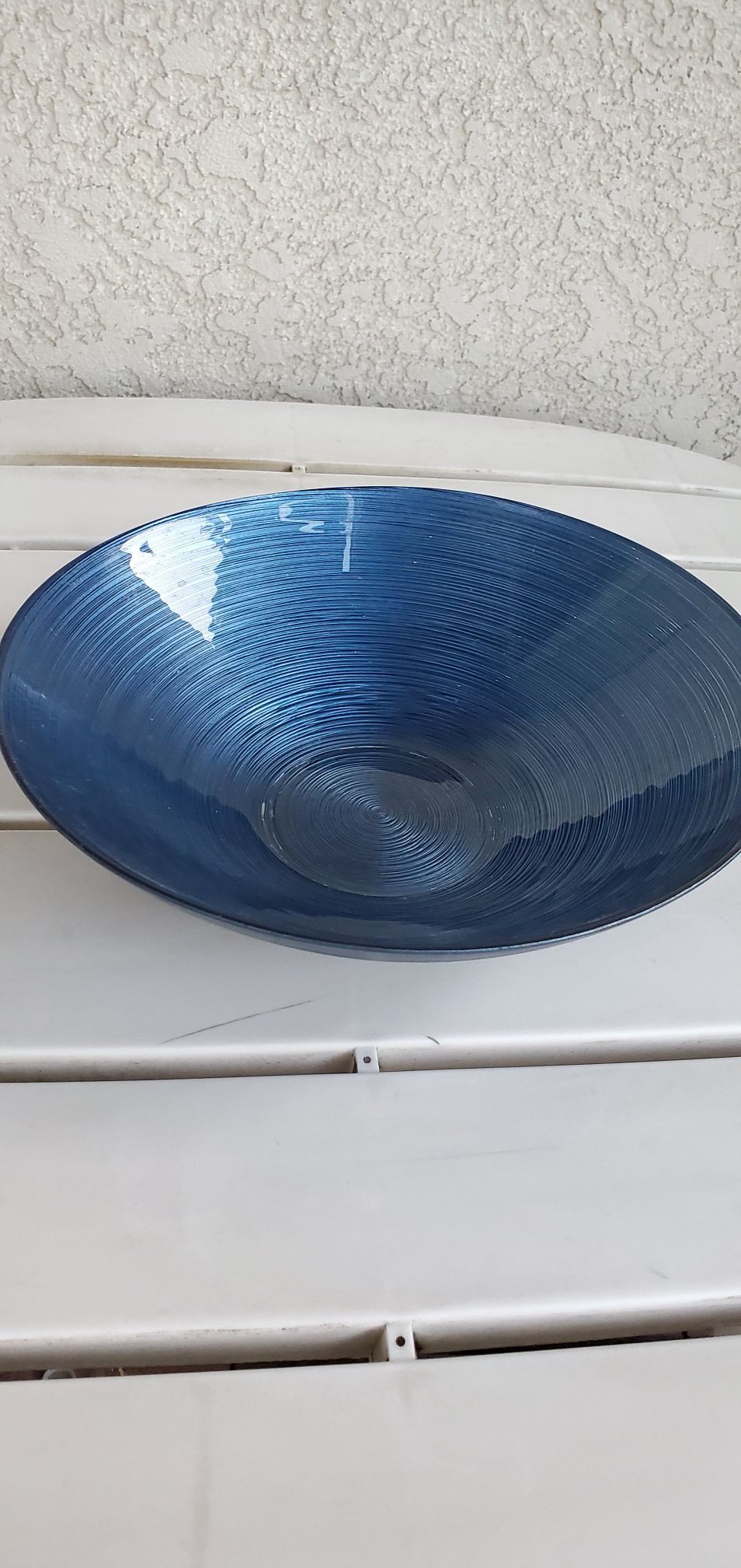 Beautiful glazed blue bowl