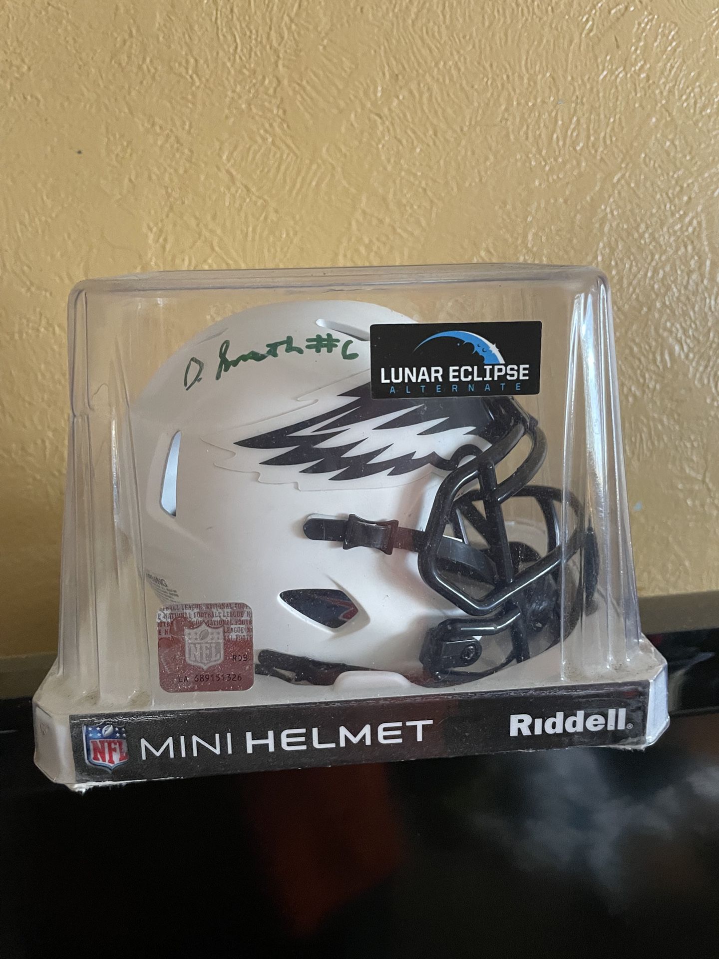 Devonte Smith Philadelphia Eagles Mini Autographed Helmet