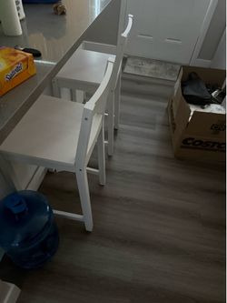White counter stools