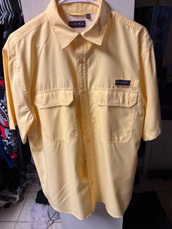 Joe Marlin Yellow Short Sleeve Fishing Shirt