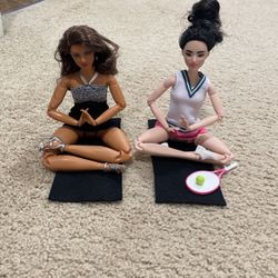 2 Of Barbie Dolls Made To Move Body 