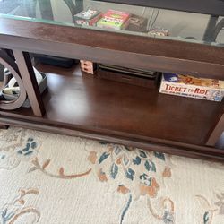 Coffee table - Wood + Glass