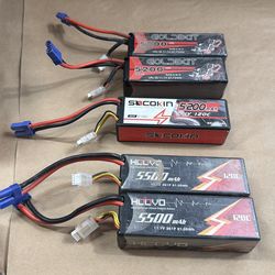 RC HRB 2packs 3S Lipo Battery with EC5 Plug 5200mAh 11.1V 120C Hardcase 3 @ 5200