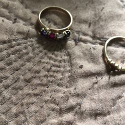 14k Solid gold real rings