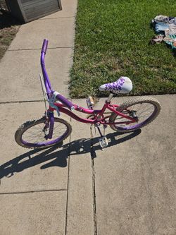 Girls Kids Bike Pink and Purple