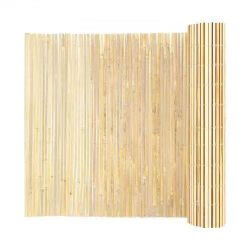 Natural Bamboo Slat Screening Privacy Bamboo Slat Fence 6 ft H x 13 ft L#359