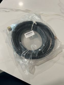 Flame King 120-inch Propane Thermo Plastic Hose Assembly, 3/8-inch ID, 3/8-inch MPT X 1/2-inch Female Flare, for RVs and Travel Trailers