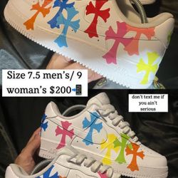 Custom Shoes Size 7.5 Men and 9 Women