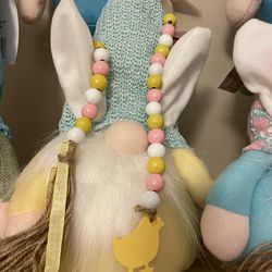 Easter Gnomes One With Beads And To Me Without New With Tags 