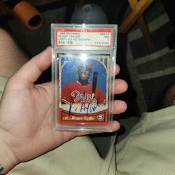 psa graded reggie taylor auto 1999 bowman