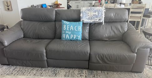 Leather power sofa/chair