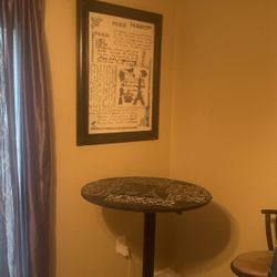 Matching Paris Stamp Table and Large Picture Set 