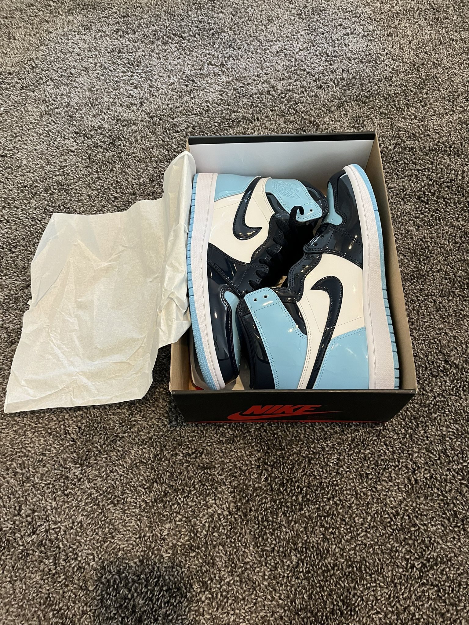 Jordan 1 UNC patent retro high Brand New never used women’s 10 men’s 8.5 or best offer