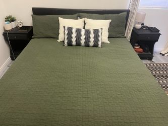 California King Bed frame and mattress