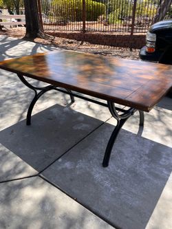 Table 6 x 3 1/2 wood and metal