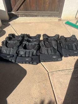 Bulk lot 10 PowerMax weight vests and extensions
