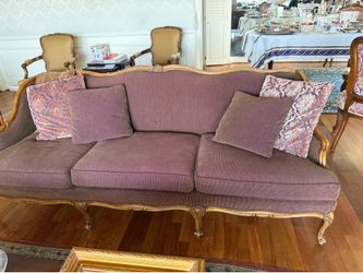 Wood frame couch