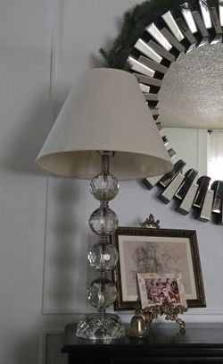 heavy glass lamp 