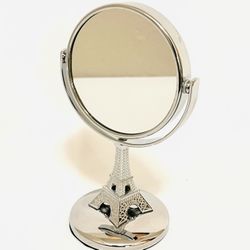 Eiffel Tower 2 sided mirror 6” Silver Color Vanity- Makeup Mirror